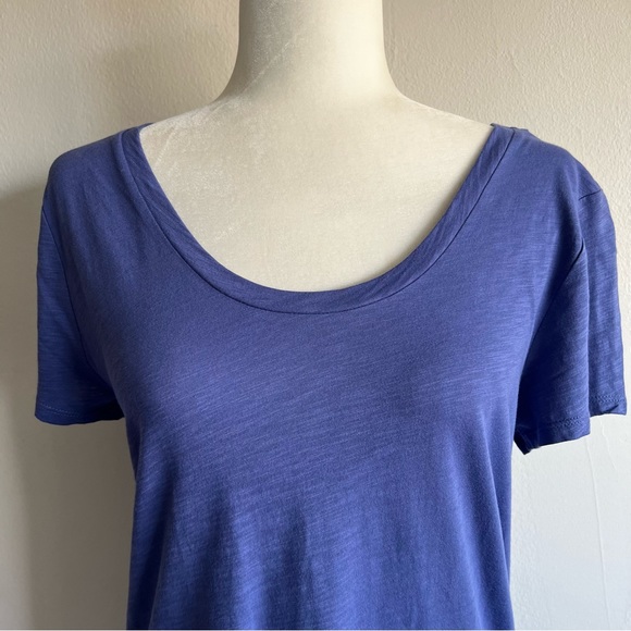 NWT LOFT Soft Blue Scoop Neck T Shirt - Picture 2 of 10